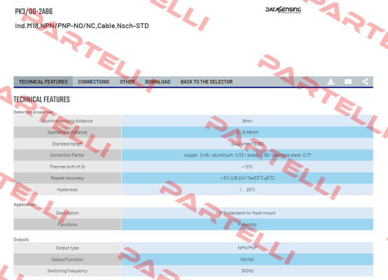 PK3/00-2A86 Micro Detectors / Diell (now Datasensing)