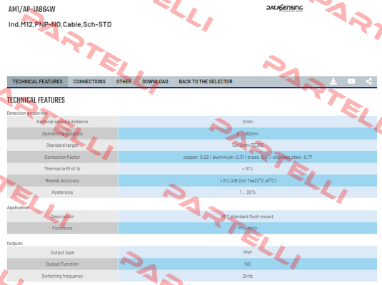 AM1/AP-1A864W Micro Detectors / Diell (now Datasensing)
