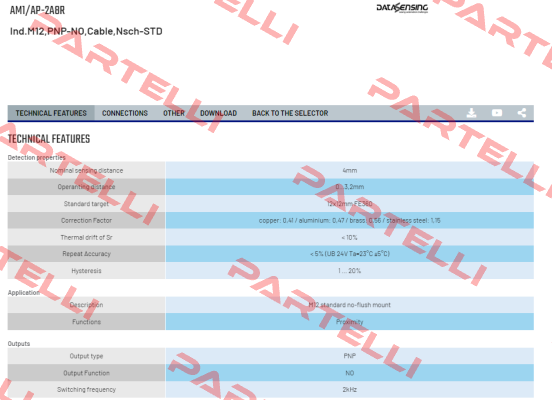 AM1/AP-2A8R Micro Detectors / Diell (now Datasensing)