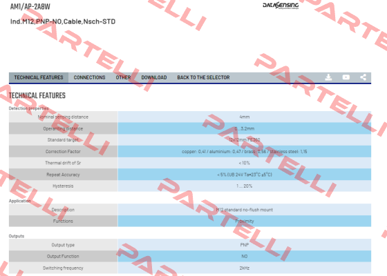 AM1/AP-2A8W Micro Detectors / Diell (now Datasensing)