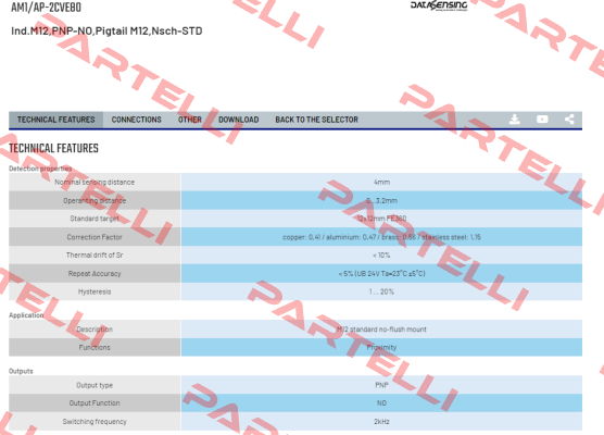 AM1/AP-2CVE80 Micro Detectors / Diell (now Datasensing)