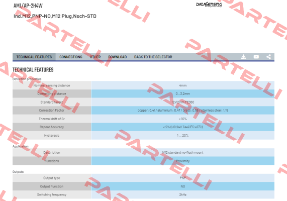 AM1/AP-2H4W Micro Detectors / Diell (now Datasensing)