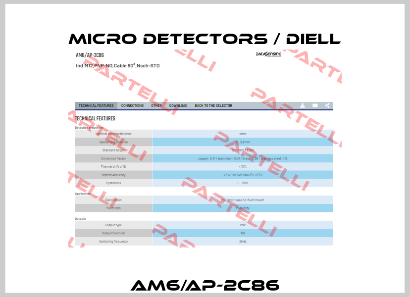 AM6/AP-2C86 Micro Detectors / Diell