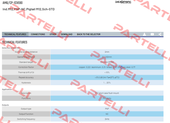 AM6/CP-1CVE80 Micro Detectors / Diell (now Datasensing)