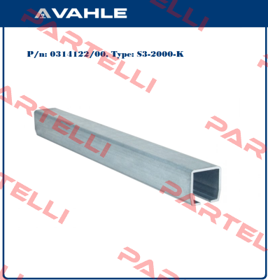 P/n: 0314122/00, Type: S3-2000-K Vahle