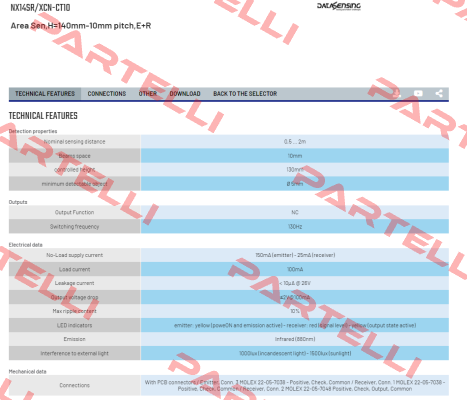NX14SR/XCN-CT10 Micro Detectors / Diell (now Datasensing)