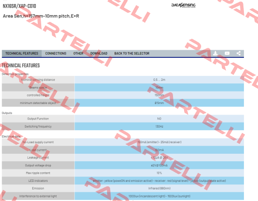 NX16SR/XAP-C010 Micro Detectors / Diell (now Datasensing)