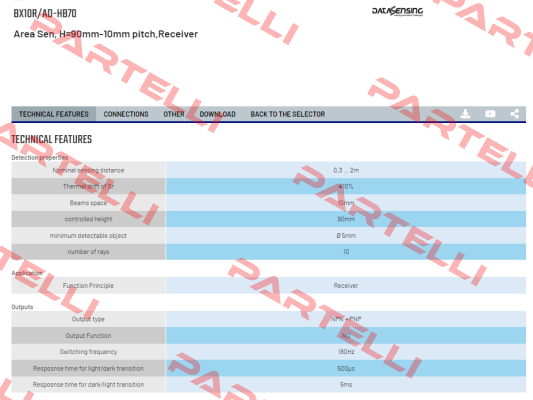 BX10R/AD-HB70 Micro Detectors / Diell (now Datasensing)