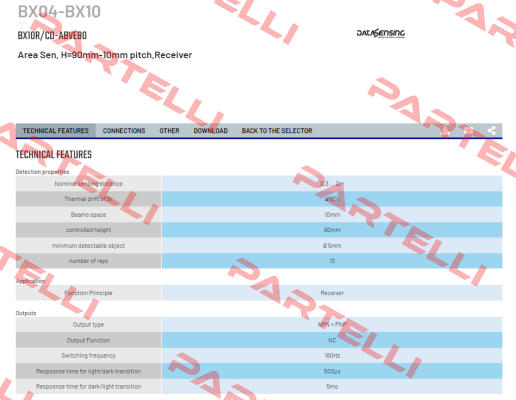 BX10R/CD-ABVE80 Micro Detectors / Diell (now Datasensing)