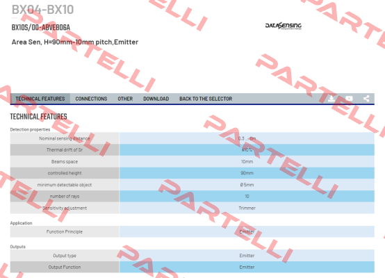 BX10S/00-ABVE806A Micro Detectors / Diell (now Datasensing)