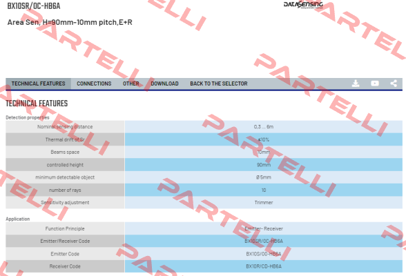 BX10SR/0C-HB6A Micro Detectors / Diell (now Datasensing)