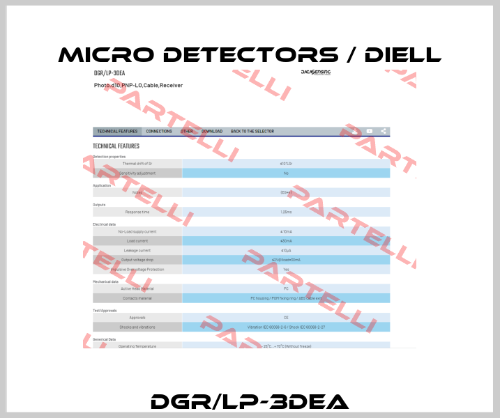 DGR/LP-3DEA Micro Detectors / Diell