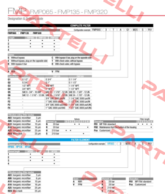 FMP-065-2-B-A-G1-A06-N-P01 MP Filtri