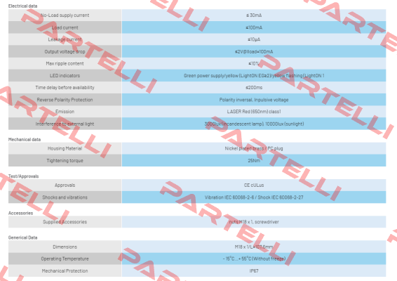 FAL4/0N-3E Micro Detectors / Diell (now Datasensing)