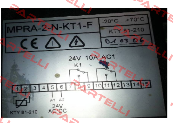 MPRA-2-N-KT1-F  KTY81-210 new code MPR-A-2-KT-F and KTY81-210, PVC, 2m TF1A-2 Welba