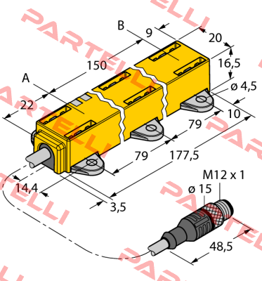 LI150P1-Q17LM1-LU4X2-0,3-RS5/S97 Turck