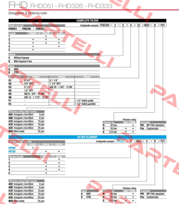 FHD-051-2-B-A-G3-A06-R-P01 MP Filtri