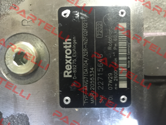 A4VG71DA1D4/32R-NZF02F021SH  Rexroth