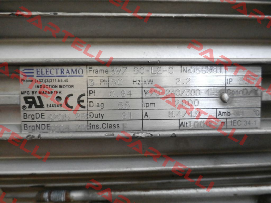 3VZ 90-L2-C not available, can be replaced by complete motor AP2.20D2N23 Electramo