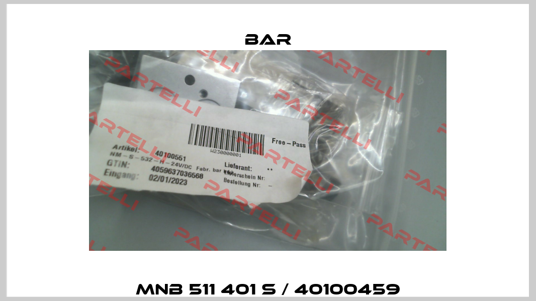 MNB 511 401 S / 40100459 bar