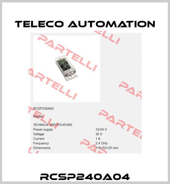 RCSP240A04 TELECO Automation