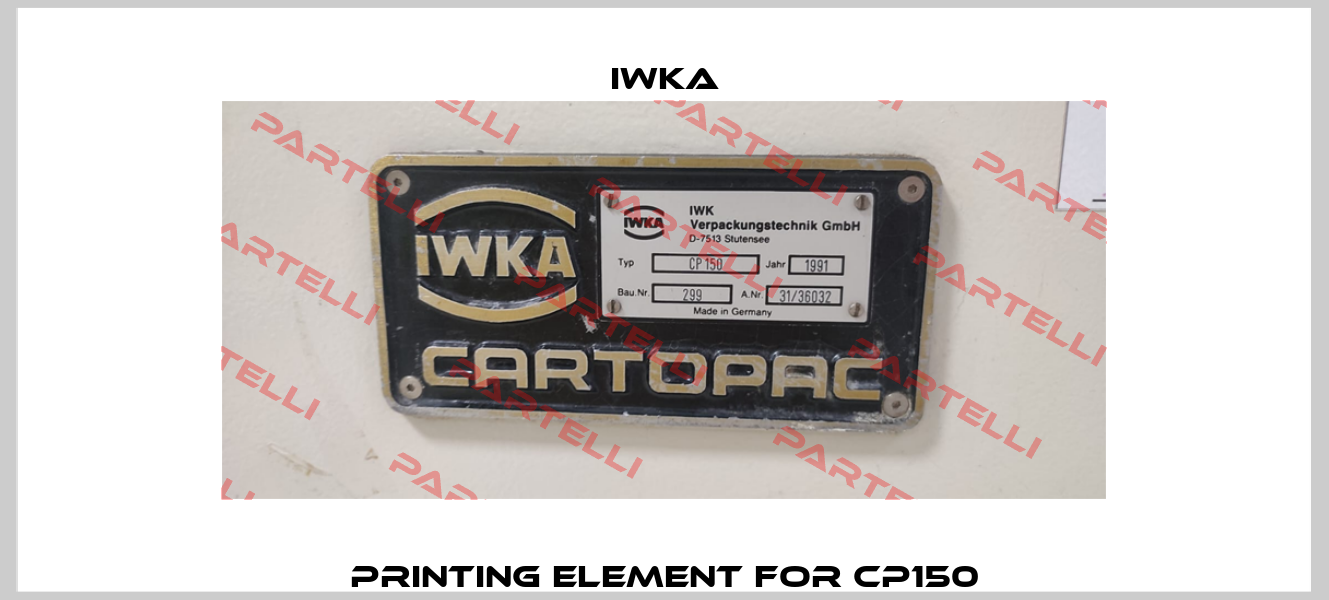 printing element for CP150 Iwka