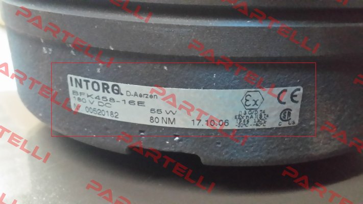 BFK458-16E NR:00520182 Intorq