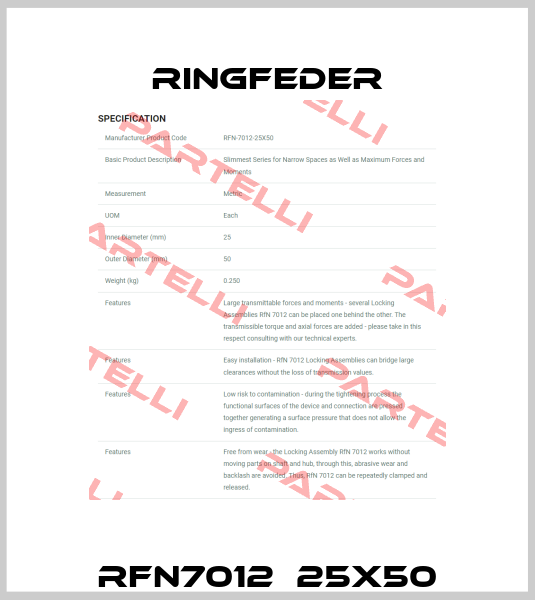 RFN7012  25x50 Ringfeder