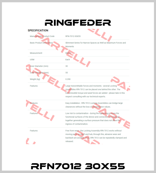 RFN7012 30X55 Ringfeder
