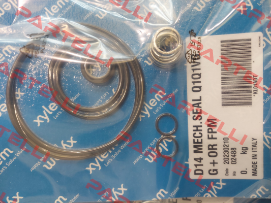 KL01ADT / Type:  KIT TEN D14 Q1Q1VGG+ELAST FPM# Lowara