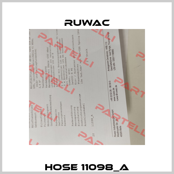 Hose 11098_A Ruwac