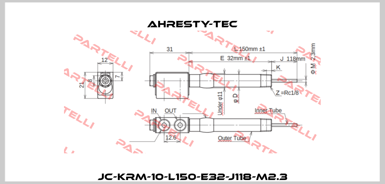 JC-KRM-10-L150-E32-J118-M2.3 Ahresty-tec