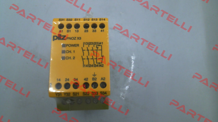 p/n: 774314, Type: PNOZ X3 110VAC 24VDC 3n/o 1n/c 1so Pilz