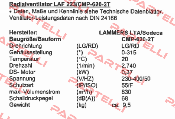 1012558 / CMP-620-2T Sodeca