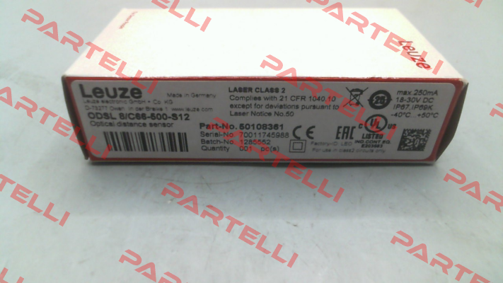 p/n: 50108361, Type: ODSL 8/C66-500-S12 Leuze