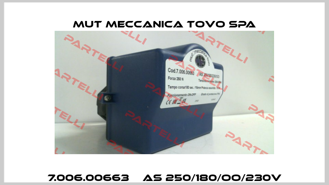 7.006.00663    AS 250/180/OO/230V Mut Meccanica Tovo SpA
