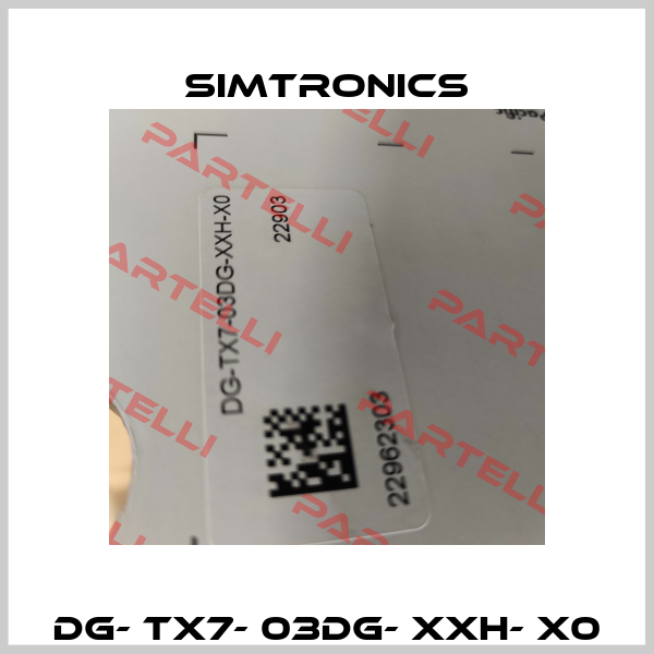DG- TX7- 03DG- XXH- X0 Simtronics