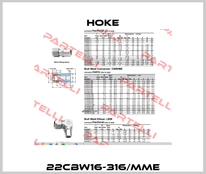 22CBW16-316/MME Hoke