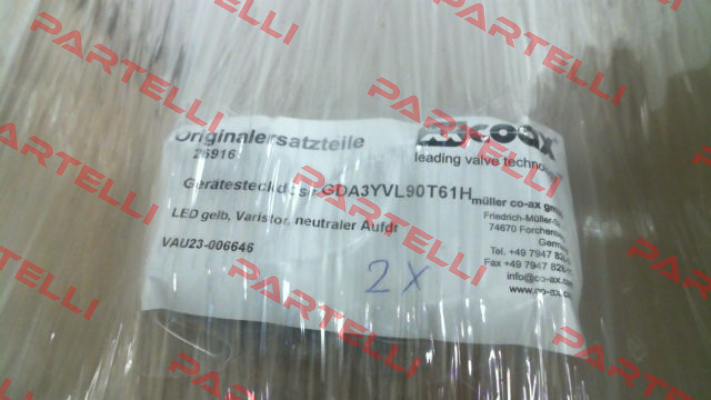 26916, Type: GDA3YVL90T61H 230 V AC Coax