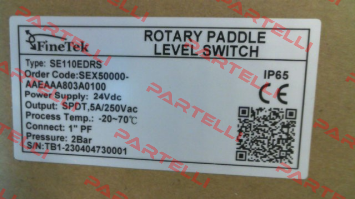 Type: SE110EDRS, Order code: SEX50000-AAEAAA803A0100 Finetek