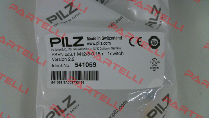 p/n: 541059, Type: PSEN cs3.1 M12/8-0.15m  1switch Pilz