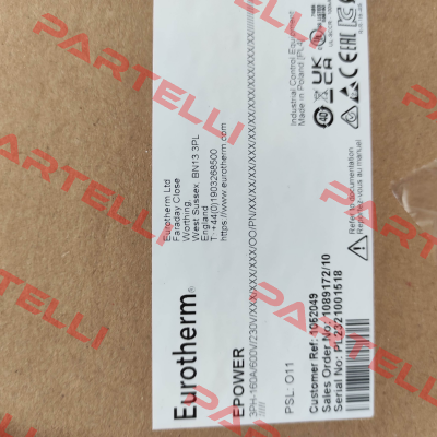 EPOWER/3PH-160A/600V/230V/XXX/XXX/XXX/OO/PN/ XX/XX/XX/XXX/XX/XX/XXX/XXX/XXX/XX/////////////////// Eurotherm