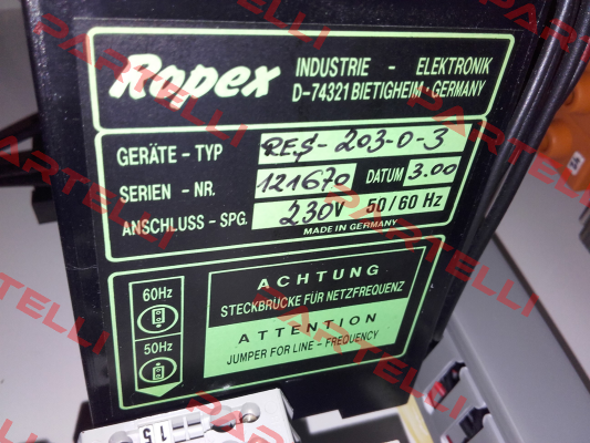 RES-203-0-3 - obsolete , replaced by 740302 , type RES-403/230VAC  Roetpuex