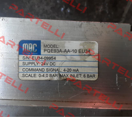 PQE93A-AA-10 EU34 МAC Valves