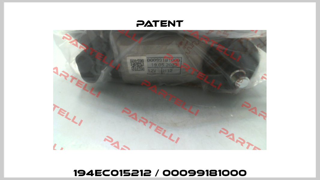 194EC015212 / 00099181000 Patent
