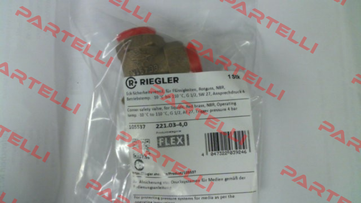 P/N: 105537, Type: 221.03-4,0 Riegler