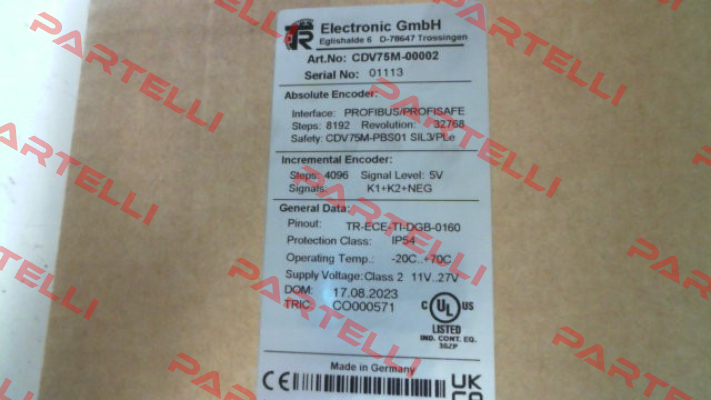 CDV75M*8192/32768 PB 50ZB10NT +FS ( CDV75M-00002) TR Electronic