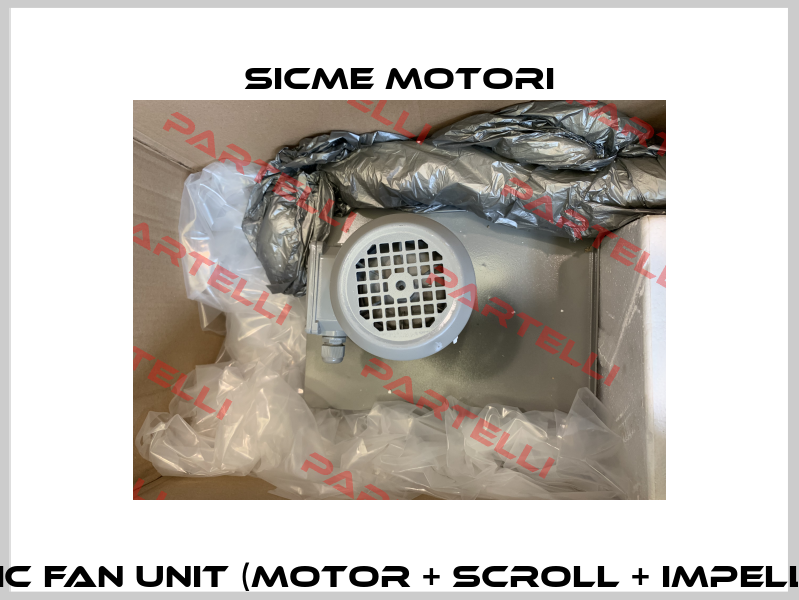 BQAR132 complete electric fan unit (motor + scroll + impeller + filter, standard EVT) Sicme Motori