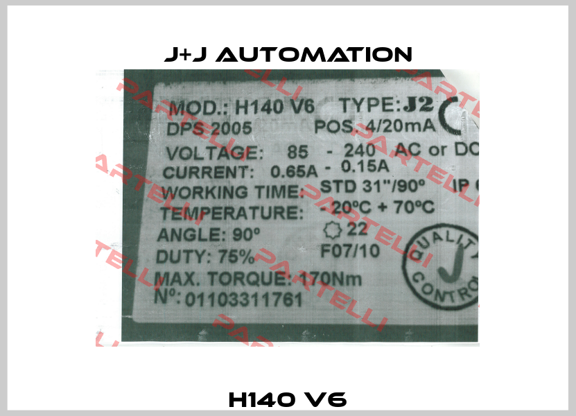 H140 V6 J+J Automation