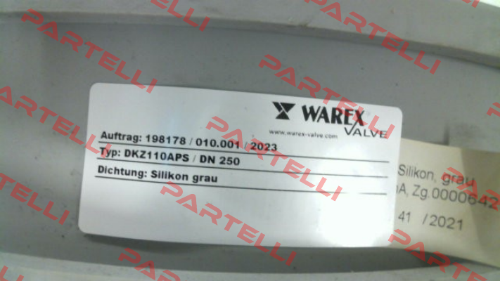 WX6000 / inflatable inner gasket for DKZ 110 APS DN 250 Warex